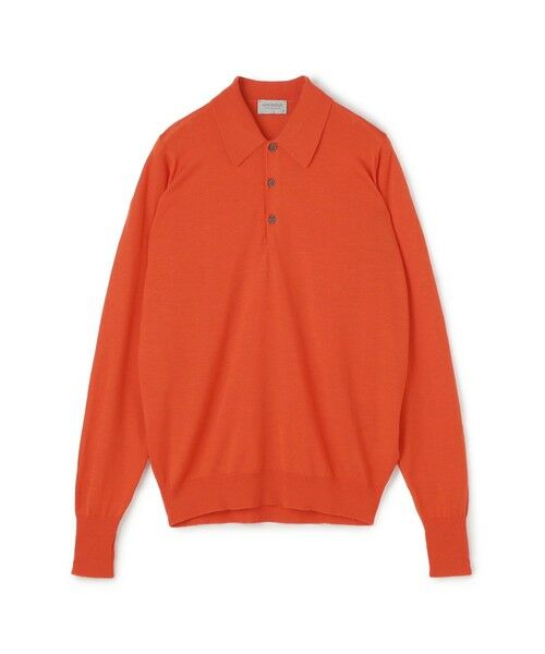 TOMORROWLAND/トゥモローランド JOHN SMEDLEY DORSET メリノウール ポロカラープルオーバーニット 23 HARDWICK ORANGE M