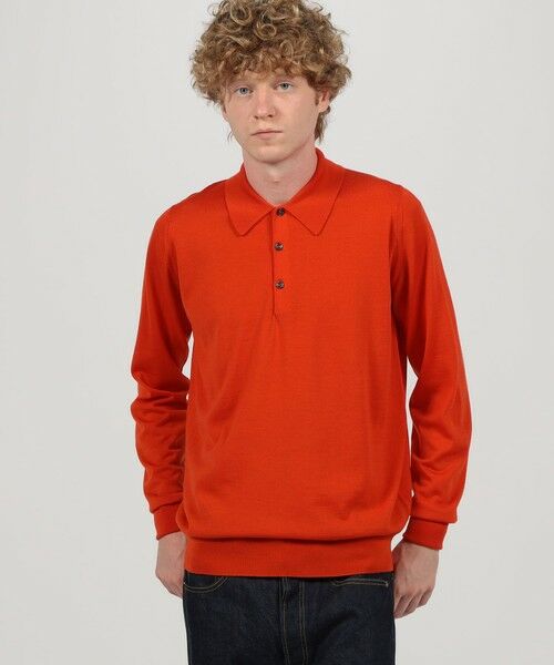 TOMORROWLAND / トゥモローランド ニット・セーター | JOHN SMEDLEY  DORSET メリノウール ポロカラープルオーバーニット | 詳細1