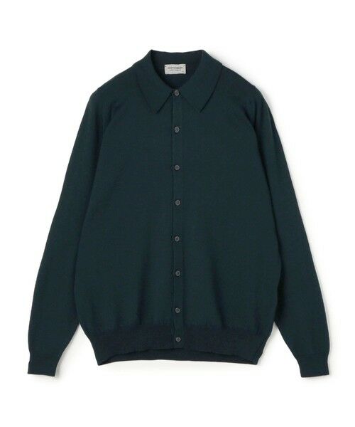TOMORROWLAND / トゥモローランド ニット・セーター | JOHN SMEDLEY TIBOR メリノウール ポロカラーニットシャツ(55 RICHARDSON GREEN)