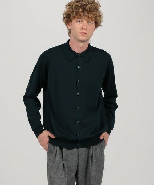 TOMORROWLAND / トゥモローランド ニット・セーター | JOHN SMEDLEY TIBOR メリノウール ポロカラーニットシャツ | 詳細1