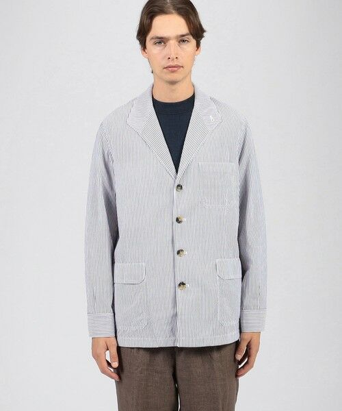TOMORROWLAND / トゥモローランド テーラードジャケット | Justo Gimeno TEBA JAKCKET コットンシアサッカージャケット | 詳細2