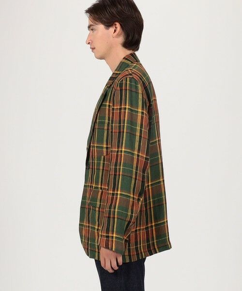 TOMORROWLAND / トゥモローランド テーラードジャケット | Drake’s リネンマドラスチェック シングルブレステッド3Bジャケット | 詳細3