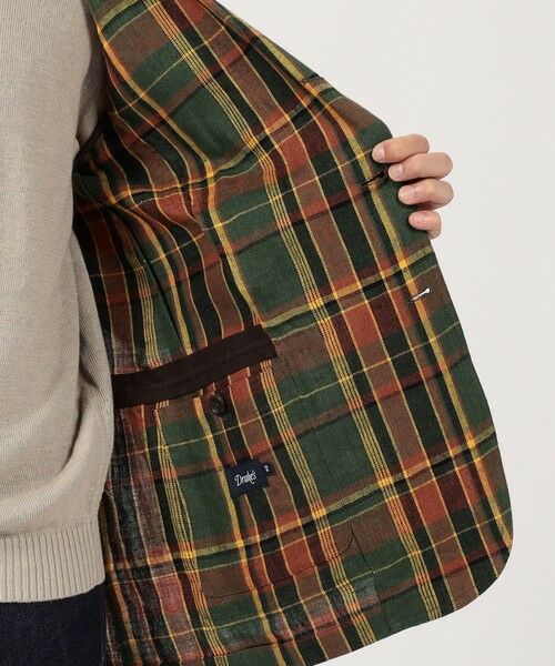TOMORROWLAND / トゥモローランド テーラードジャケット | Drake’s リネンマドラスチェック シングルブレステッド3Bジャケット | 詳細5