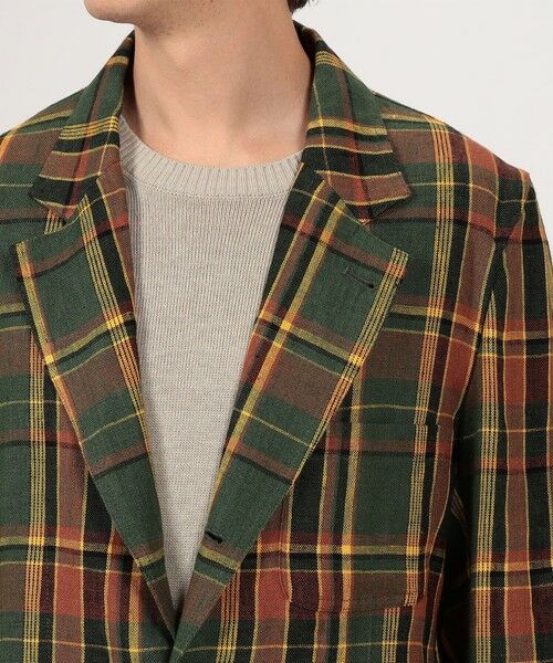 TOMORROWLAND / トゥモローランド テーラードジャケット | Drake’s リネンマドラスチェック シングルブレステッド3Bジャケット | 詳細6