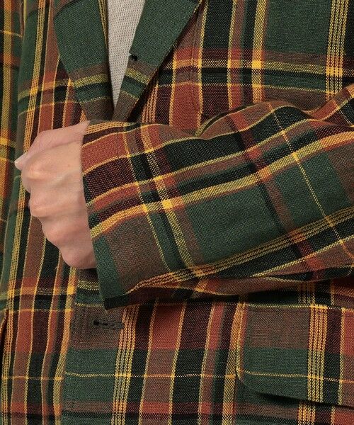 TOMORROWLAND / トゥモローランド テーラードジャケット | Drake’s リネンマドラスチェック シングルブレステッド3Bジャケット | 詳細7