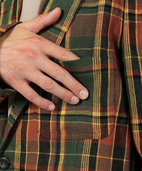 TOMORROWLAND / トゥモローランド テーラードジャケット | Drake’s リネンマドラスチェック シングルブレステッド3Bジャケット | 詳細8