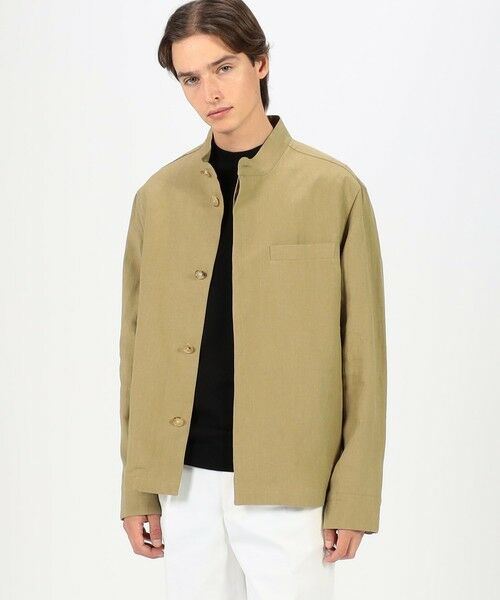 TOMORROWLAND / トゥモローランド ブルゾン | CARUSO リネン スタンドカラーブルゾン | 詳細1