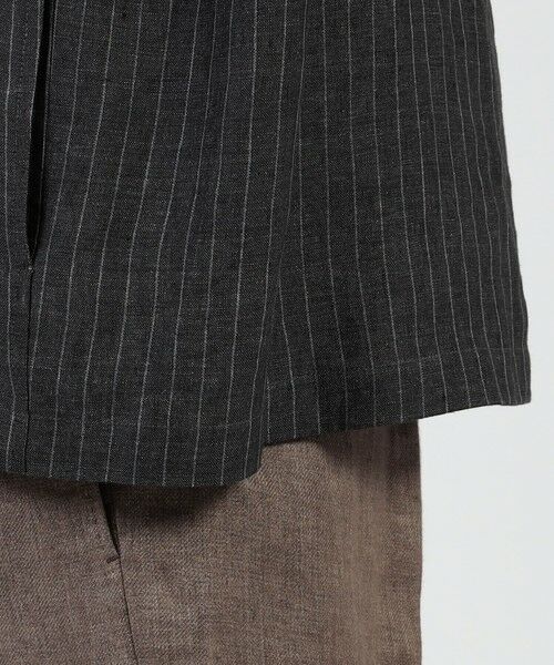 TOMORROWLAND / トゥモローランド ブルゾン | CARUSO リネンストライプ スタンドカラーブルゾン | 詳細10