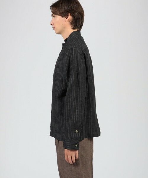 TOMORROWLAND / トゥモローランド ブルゾン | CARUSO リネンストライプ スタンドカラーブルゾン | 詳細3
