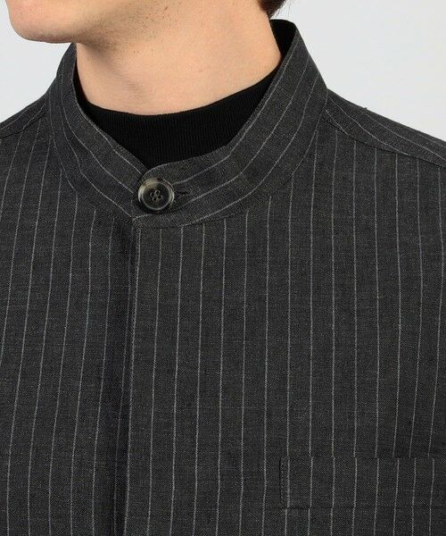 TOMORROWLAND / トゥモローランド ブルゾン | CARUSO リネンストライプ スタンドカラーブルゾン | 詳細6