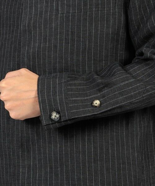 TOMORROWLAND / トゥモローランド ブルゾン | CARUSO リネンストライプ スタンドカラーブルゾン | 詳細7