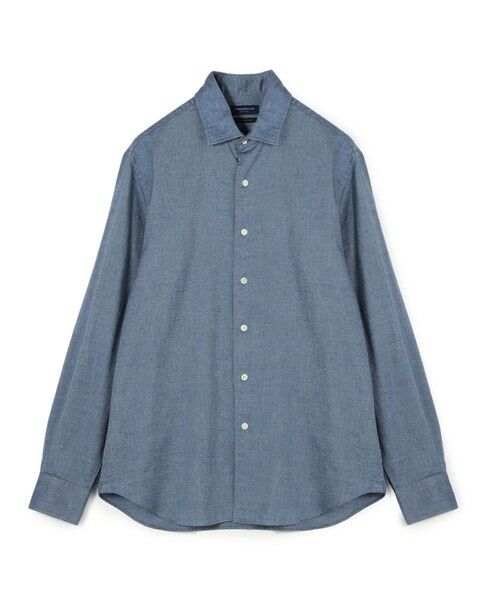 TOMORROWLAND/トゥモローランド コットンカシミヤフランネル ロングスリーブシャツ 65 ブルー L TOMORROWLAND/トゥモローランド コットンカシミヤフランネル ロングスリーブシャツ 65 ブルー L
