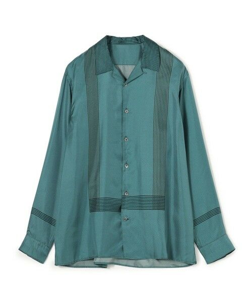 TOMORROWLAND / トゥモローランド シャツ・ブラウス | シルクツイル パネルプリント オープンカラーシャツ(64 ブルー系)