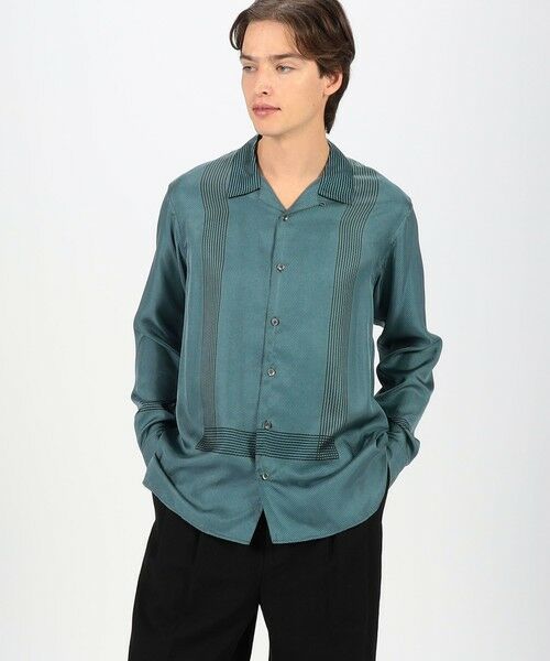 TOMORROWLAND / トゥモローランド シャツ・ブラウス | シルクツイル パネルプリント オープンカラーシャツ | 詳細1