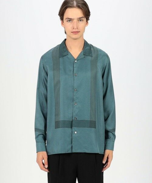 TOMORROWLAND / トゥモローランド シャツ・ブラウス | シルクツイル パネルプリント オープンカラーシャツ | 詳細2