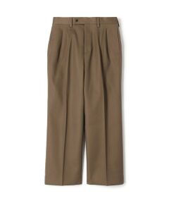 TOMORROWLAND / トゥモローランド スラックス・ドレスパンツ | コットンレーヨン 2プリーツ ワイドストレート バレルパンツ