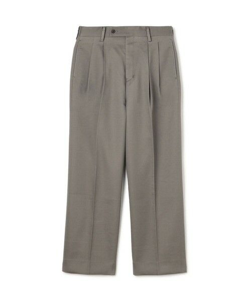 TOMORROWLAND / トゥモローランド スラックス・ドレスパンツ | コットンレーヨン 2プリーツ ワイドストレート バレルパンツ(15 グレー)