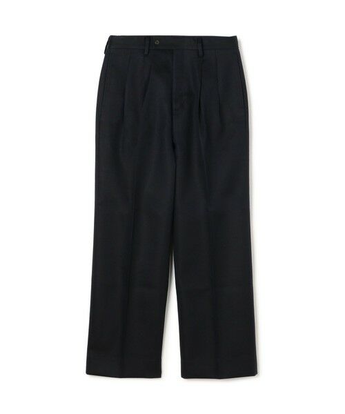 TOMORROWLAND / トゥモローランド スラックス・ドレスパンツ | コットンレーヨン 2プリーツ ワイドストレート バレルパンツ(69 ネイビー)