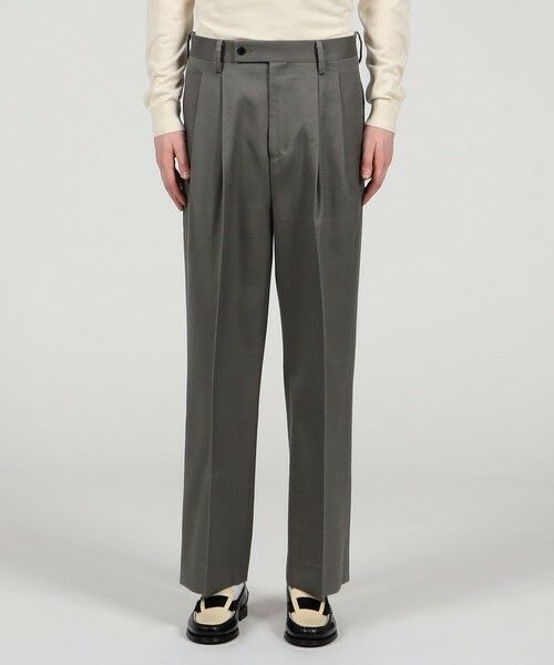 TOMORROWLAND / トゥモローランド スラックス・ドレスパンツ | コットンレーヨン 2プリーツ ワイドストレート バレルパンツ | 詳細2