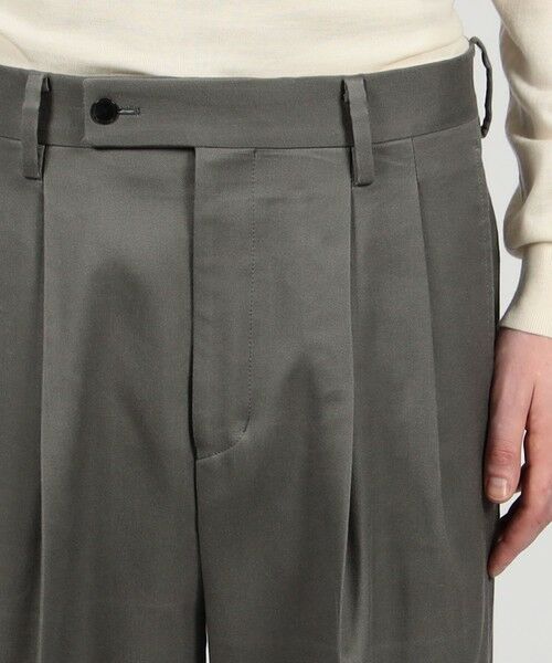 TOMORROWLAND / トゥモローランド スラックス・ドレスパンツ | コットンレーヨン 2プリーツ ワイドストレート バレルパンツ | 詳細5