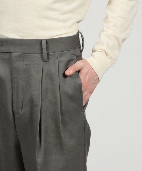 TOMORROWLAND / トゥモローランド スラックス・ドレスパンツ | コットンレーヨン 2プリーツ ワイドストレート バレルパンツ | 詳細7