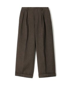 TOMORROWLAND / トゥモローランド その他パンツ | ウールアクリルナイロンストライプ 2プリーツストレートパンツ