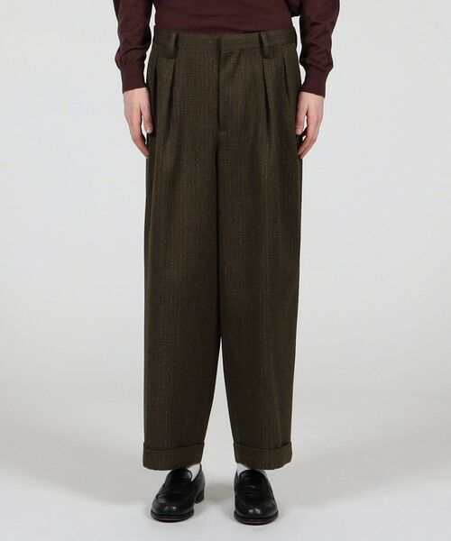 TOMORROWLAND / トゥモローランド その他パンツ | ウールアクリルナイロンストライプ 2プリーツストレートパンツ | 詳細2