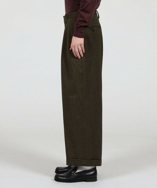 TOMORROWLAND / トゥモローランド その他パンツ | ウールアクリルナイロンストライプ 2プリーツストレートパンツ | 詳細3