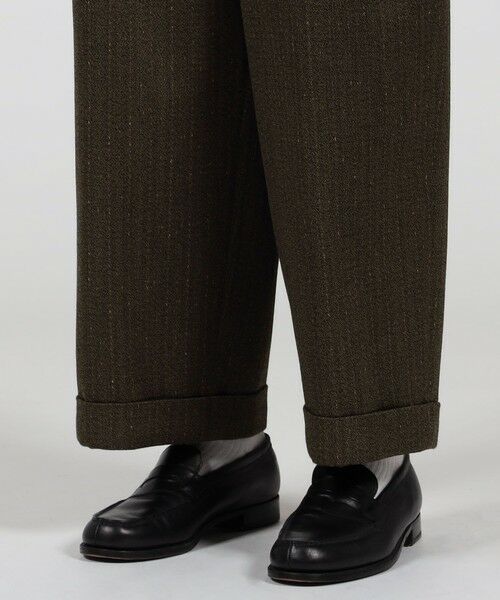 TOMORROWLAND / トゥモローランド その他パンツ | ウールアクリルナイロンストライプ 2プリーツストレートパンツ | 詳細7