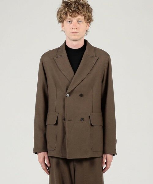 TOMORROWLAND / トゥモローランド テーラードジャケット | ウールギャバジン ダブルブレステッド 4Bジャケット | 詳細3