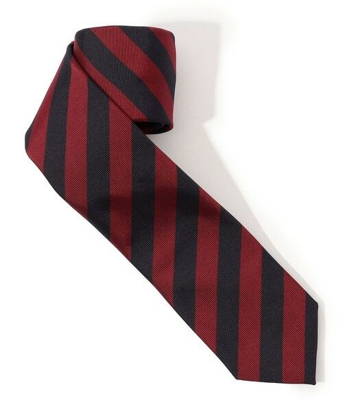 TOMORROWLAND/トゥモローランド TOMORROWLAND シルク レジメンタルストライプ ナローネクタイ 38 レッド系 F