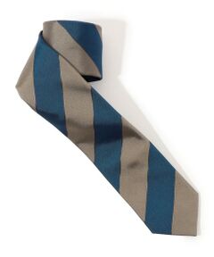 TOMORROWLAND / トゥモローランド ネクタイ | TOMORROWLAND シルク レジメンタルストライプ ナローネクタイ