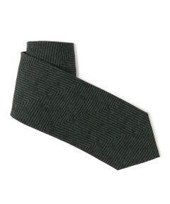 TOMORROWLAND / トゥモローランド ネクタイ | Bleck シルクプリント ヘリンボーン柄ネクタイ