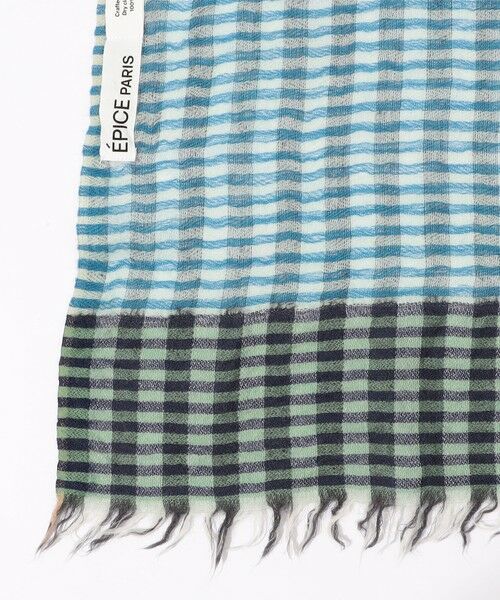TOMORROWLAND / トゥモローランド マフラー・ショール・スヌード・ストール | EPICE ウール パネルチェックストール | 詳細2