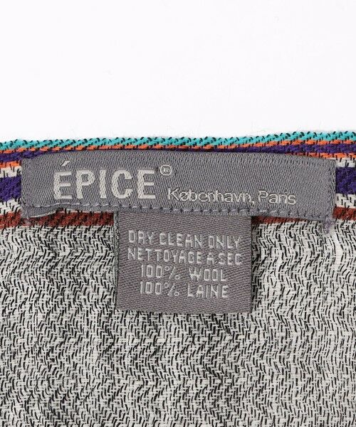 TOMORROWLAND / トゥモローランド マフラー・ショール・スヌード・ストール | EPICE ウール ラインストール | 詳細3