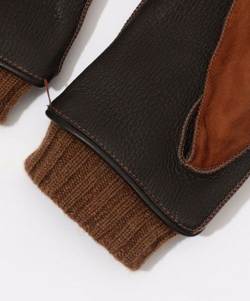 TOMORROWLAND / トゥモローランド 手袋 | MAZZOLENI カシミヤライニング ラムスキンヌバック×ディアスキンコンビグローブ | 詳細4