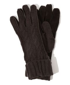 TOMORROWLAND / トゥモローランド 手袋 | MAZZOLENI カシミヤニット×ラムスキンヌバックコンビグローブ