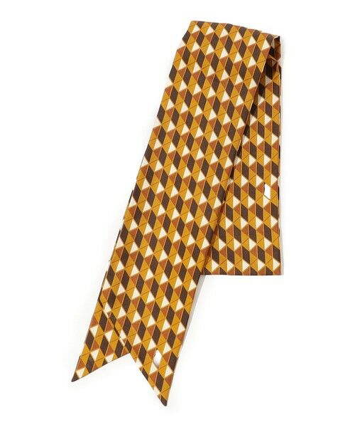 TOMORROWLAND/トゥモローランド TOMORROWLAND ジオメトリック柄 シルクスカーフ 46 ブラウン系 F