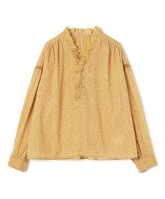 TOMORROWLAND / トゥモローランド シャツ・ブラウス（半袖以外） | コットンレーヨンプリント スタンドフリルブラウス