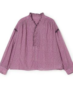 TOMORROWLAND / トゥモローランド シャツ・ブラウス（半袖以外） | コットンレーヨンプリント スタンドフリルブラウス