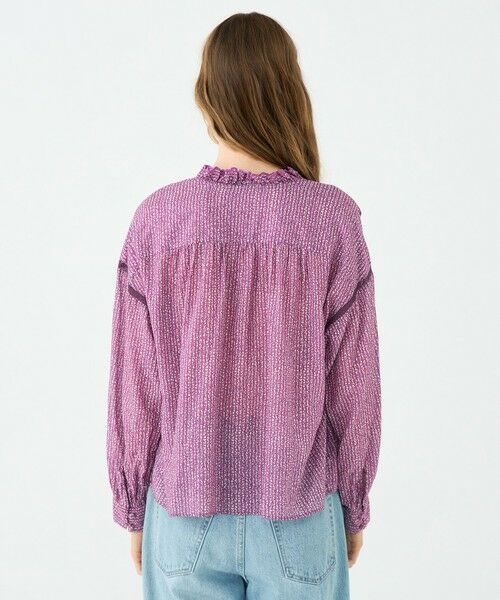 TOMORROWLAND / トゥモローランド シャツ・ブラウス（半袖以外） | コットンレーヨンプリント スタンドフリルブラウス | 詳細4