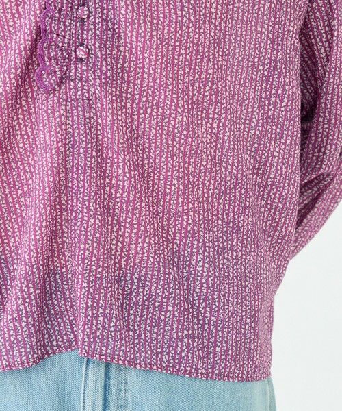 TOMORROWLAND / トゥモローランド シャツ・ブラウス（半袖以外） | コットンレーヨンプリント スタンドフリルブラウス | 詳細7