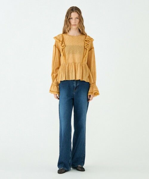 TOMORROWLAND / トゥモローランド シャツ・ブラウス（半袖以外） | コットンレーヨンプリント ペプラムレースブラウス | 詳細1