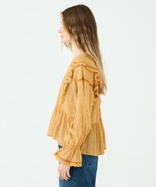 TOMORROWLAND / トゥモローランド シャツ・ブラウス（半袖以外） | コットンレーヨンプリント ペプラムレースブラウス | 詳細3