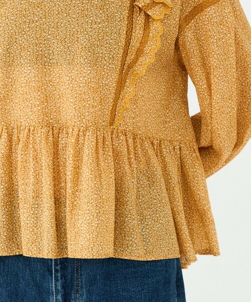 TOMORROWLAND / トゥモローランド シャツ・ブラウス（半袖以外） | コットンレーヨンプリント ペプラムレースブラウス | 詳細8