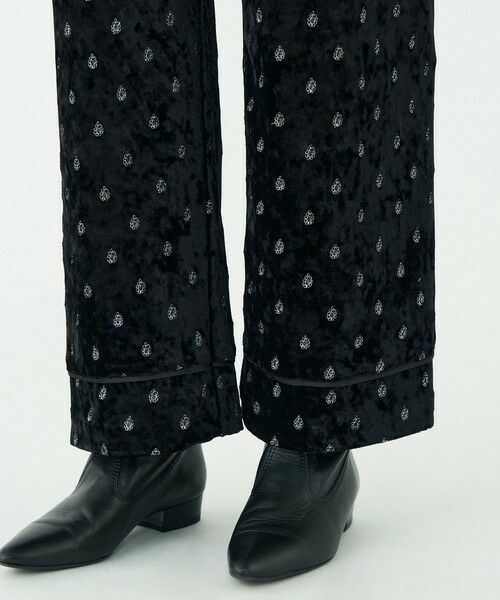 TOMORROWLAND / トゥモローランド その他パンツ | ベロアエンブロイダリー ナローストレートパンツ | 詳細8