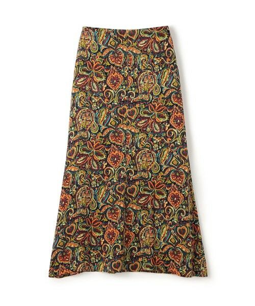 TOMORROWLAND/トゥモローランド キュプラレーヨンジャカード ナロースカート 18 ブラック系 36