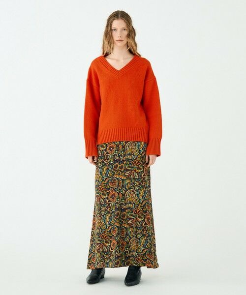 TOMORROWLAND / トゥモローランド ロング・マキシ丈スカート | キュプラレーヨンジャカード ナロースカート | 詳細1