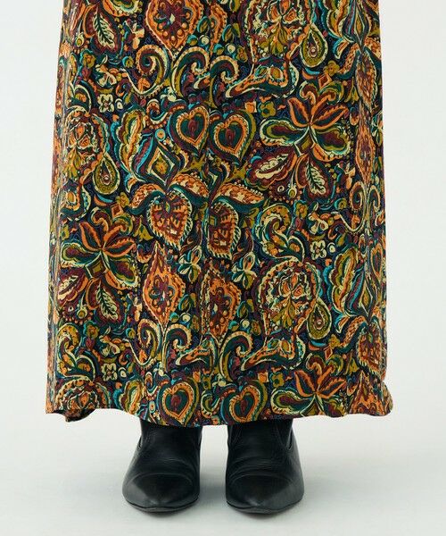 TOMORROWLAND / トゥモローランド ロング・マキシ丈スカート | キュプラレーヨンジャカード ナロースカート | 詳細7