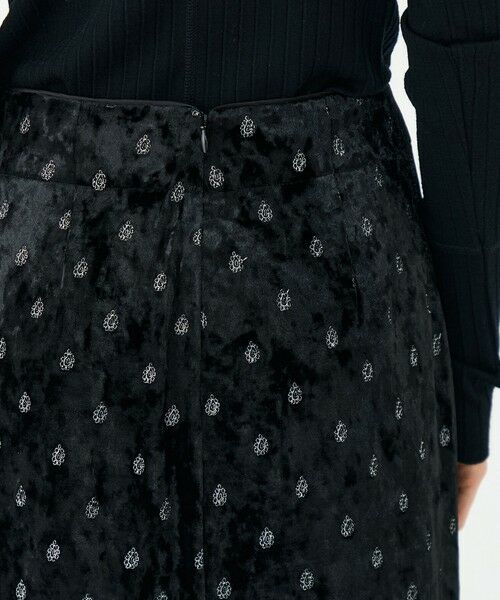 TOMORROWLAND / トゥモローランド ロング・マキシ丈スカート | ベロアエンブロイダリー ナロースカート | 詳細6